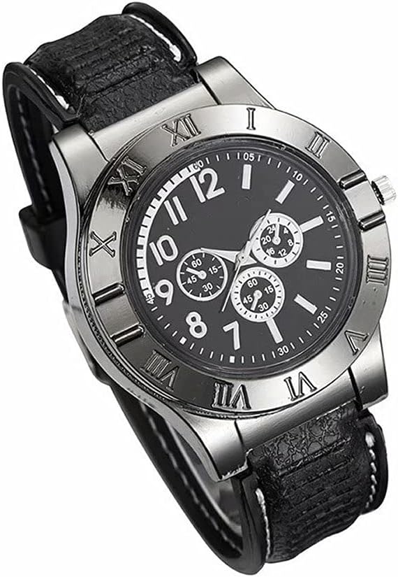 ew Military USB Lighter Watch Men's